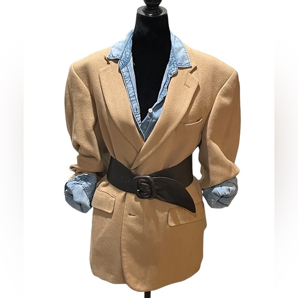 Vintage Jackets & Blazers - vintage :: Camel Hair Oversized Blazer